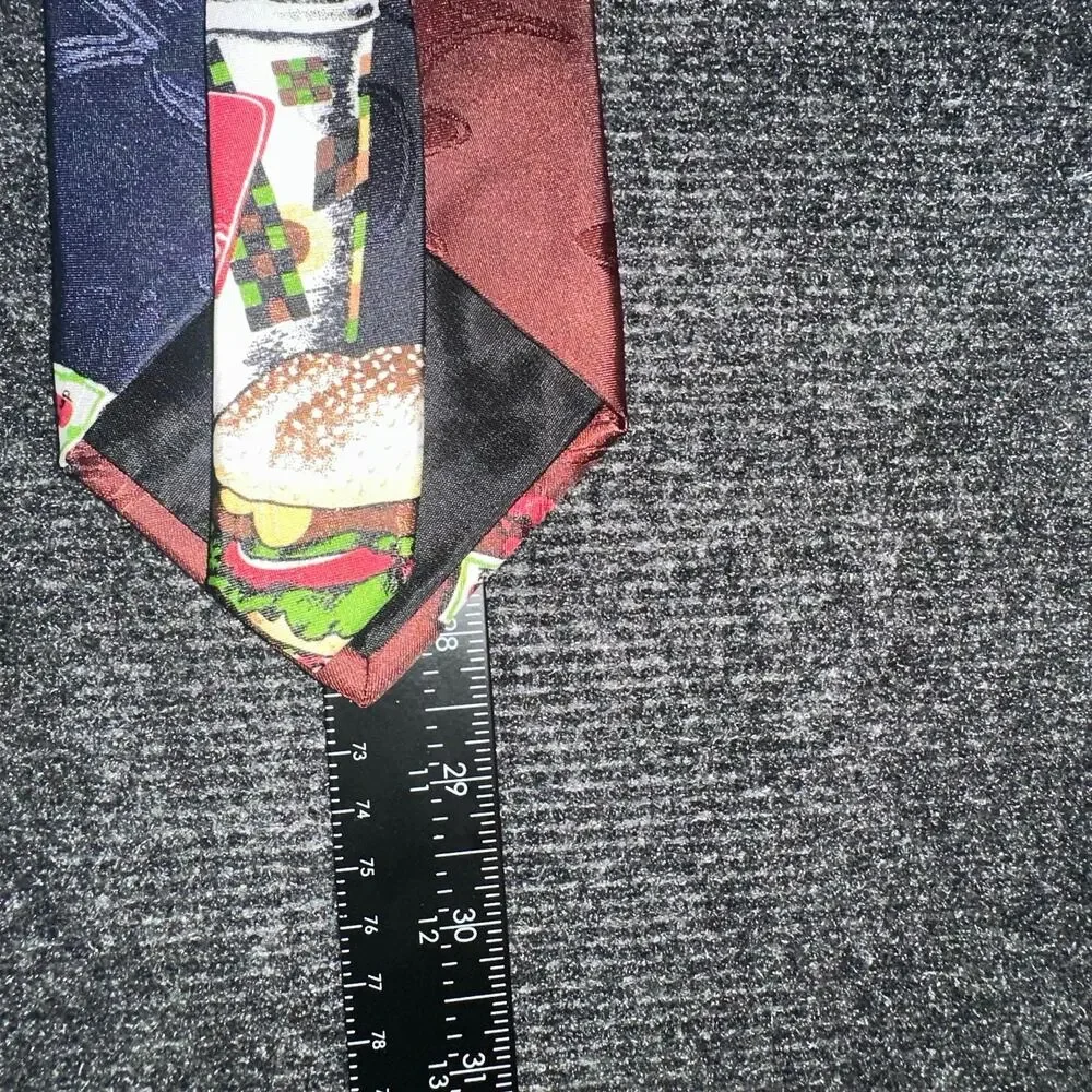 Vintage 1994 McDonald's Pop City Novelty Necktie MBP Burger Fries World Cities